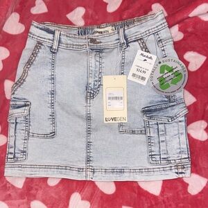 Love Light Blue Denim Skirt